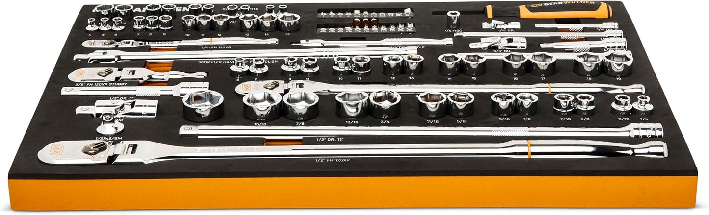 GEARWRENCH 89 piezas 1\/4", 3\/8" y 1\/2" Drive 120XP J...