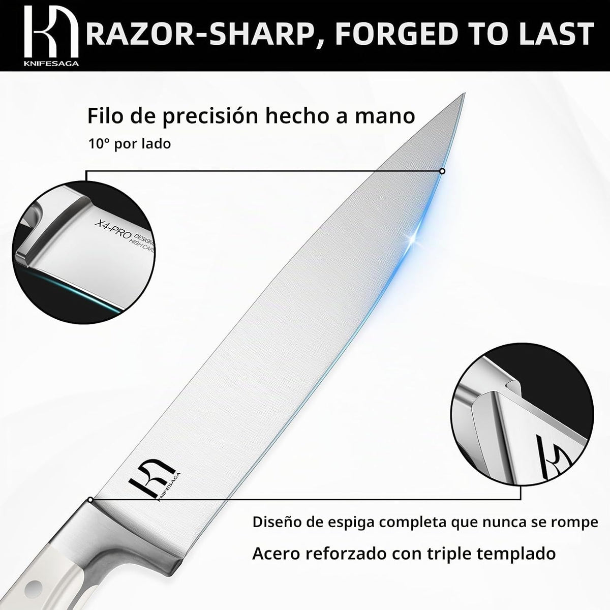 Juego de Cuchillos, Juego de Cuchillos de Cocina de 15 Piezas con B...