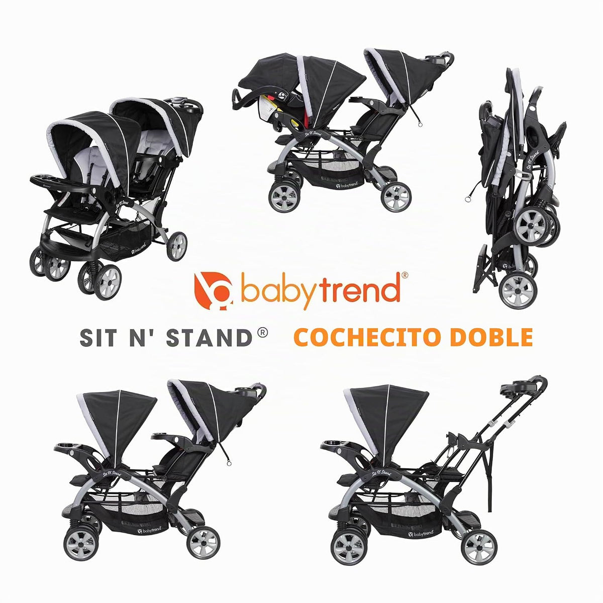 Baby Trend Conjunto de cochecito y asiento de coche para bebé y niñ...