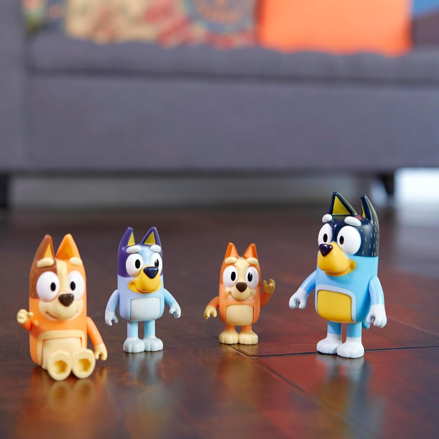 Bluey and Family - Paquete de 4 figuras de 2.5-3 pulgadas posables...