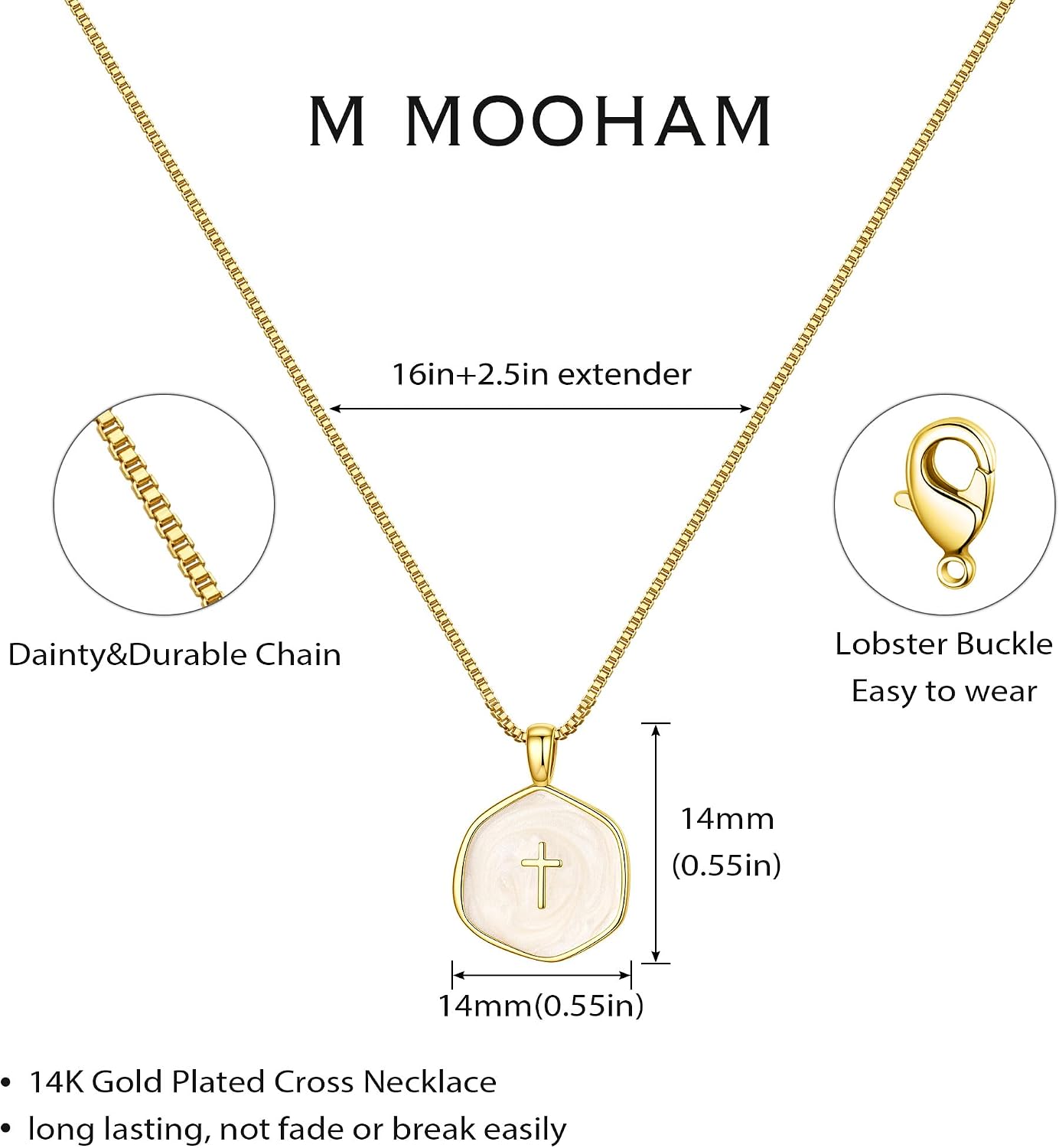 M MOOHAM Regalos de Pascua para mujer, cesta de Pascua, collar de m...