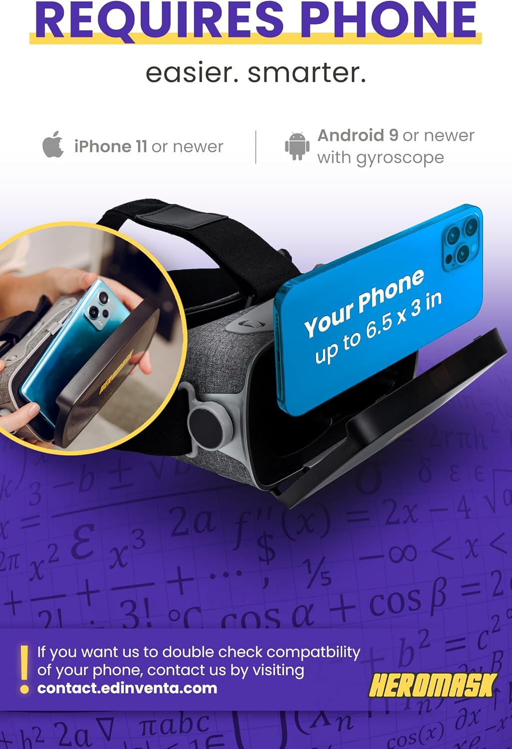 Auriculares HeroMask VR ＋ Juegos de matemáticas \u2014 Regalo para...