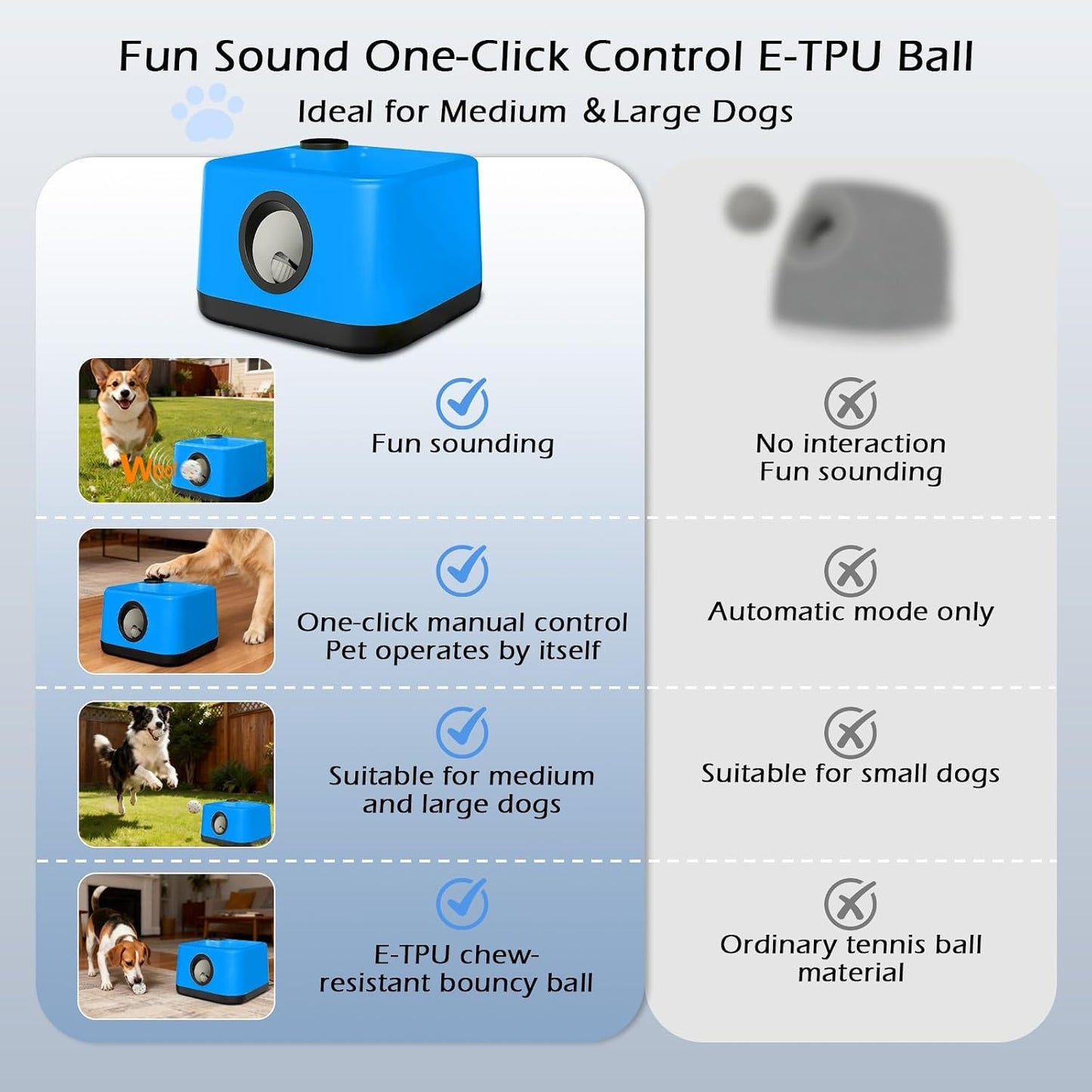JDXSZ Lanzador automático de pelotas para perros: juguete lanzador...