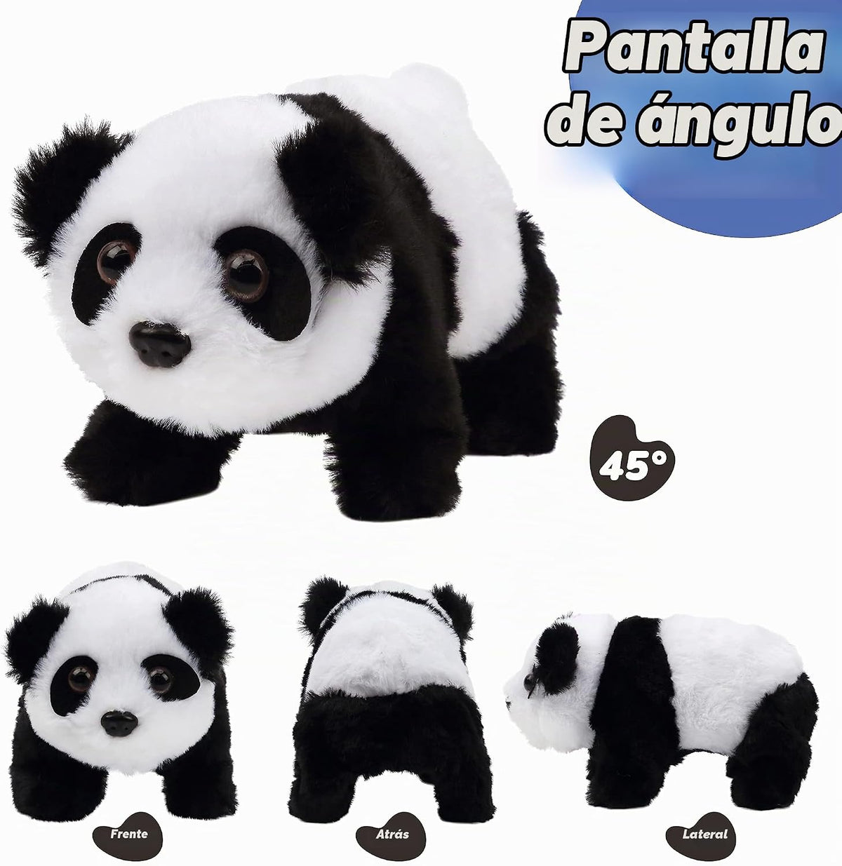 Hopearl Crawling Panda - Juguete electrónico interactivo de peluche...