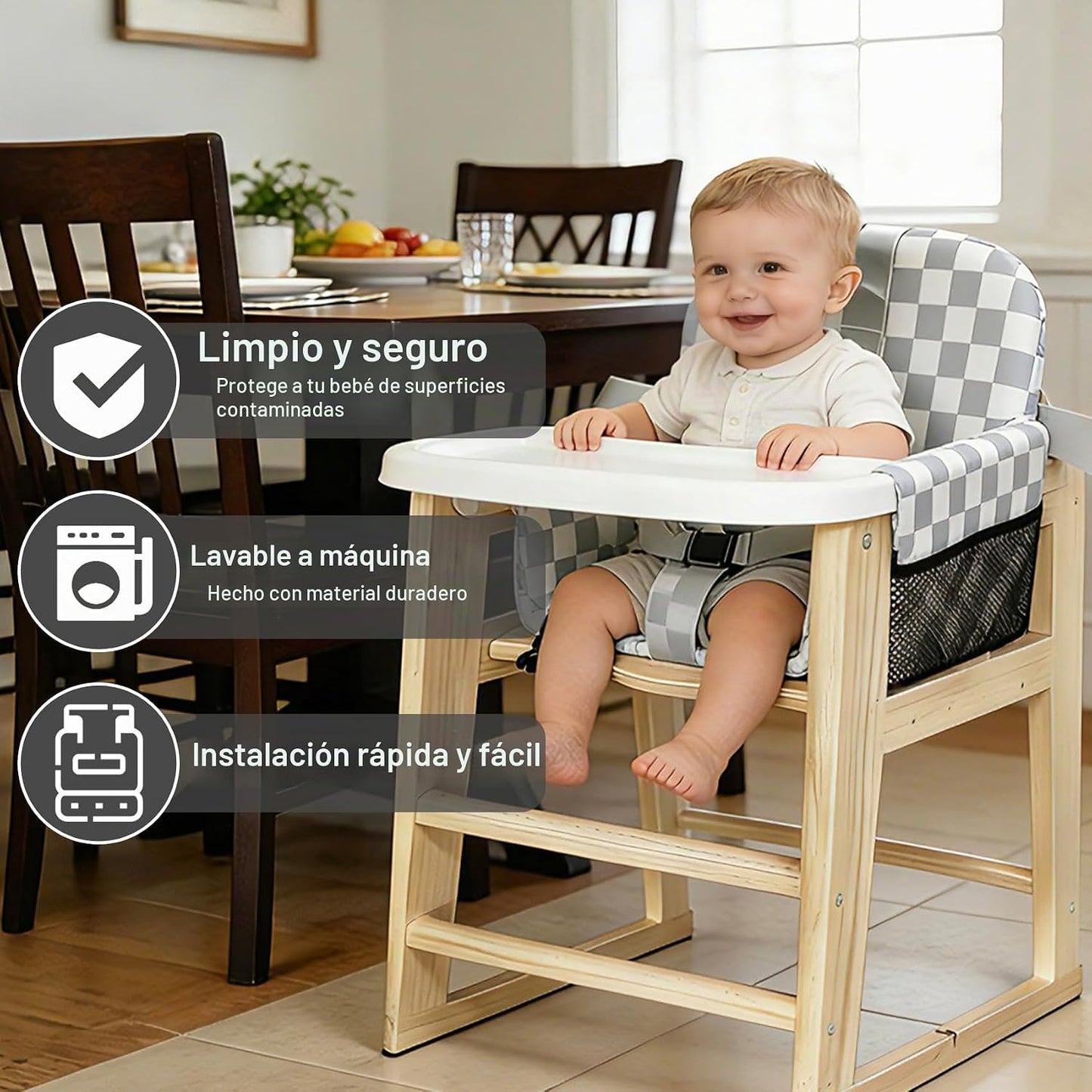 Funda de asiento de carrito de compras para bebé niña y niño, funda...