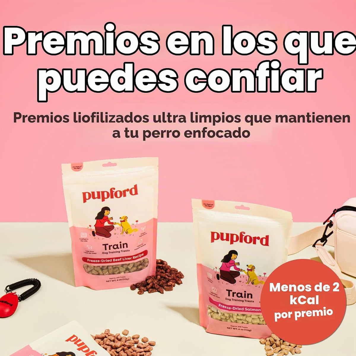 Pupford Golosinas de entrenamiento liofilizadas para perros y cacho...