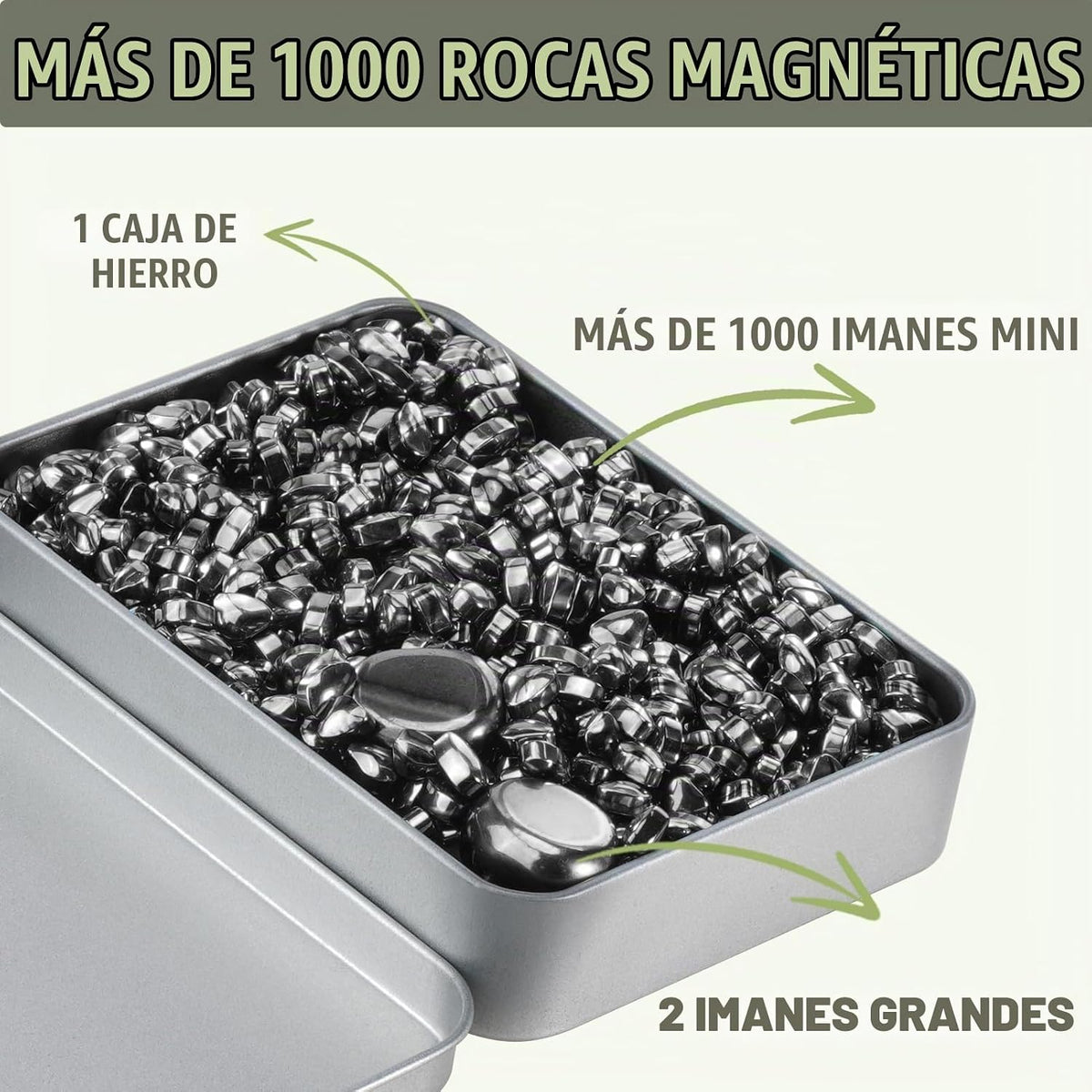 JUNYANG Bolas Magnéticas, 1000+ Mini Masilla Magnética, con 2 Cuent...