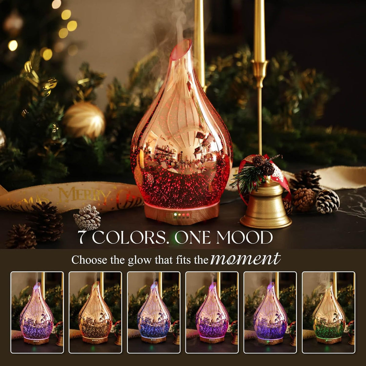 Porseme Difusor de Aceite Esencial de 280ml, Difusor de Aromaterapi...
