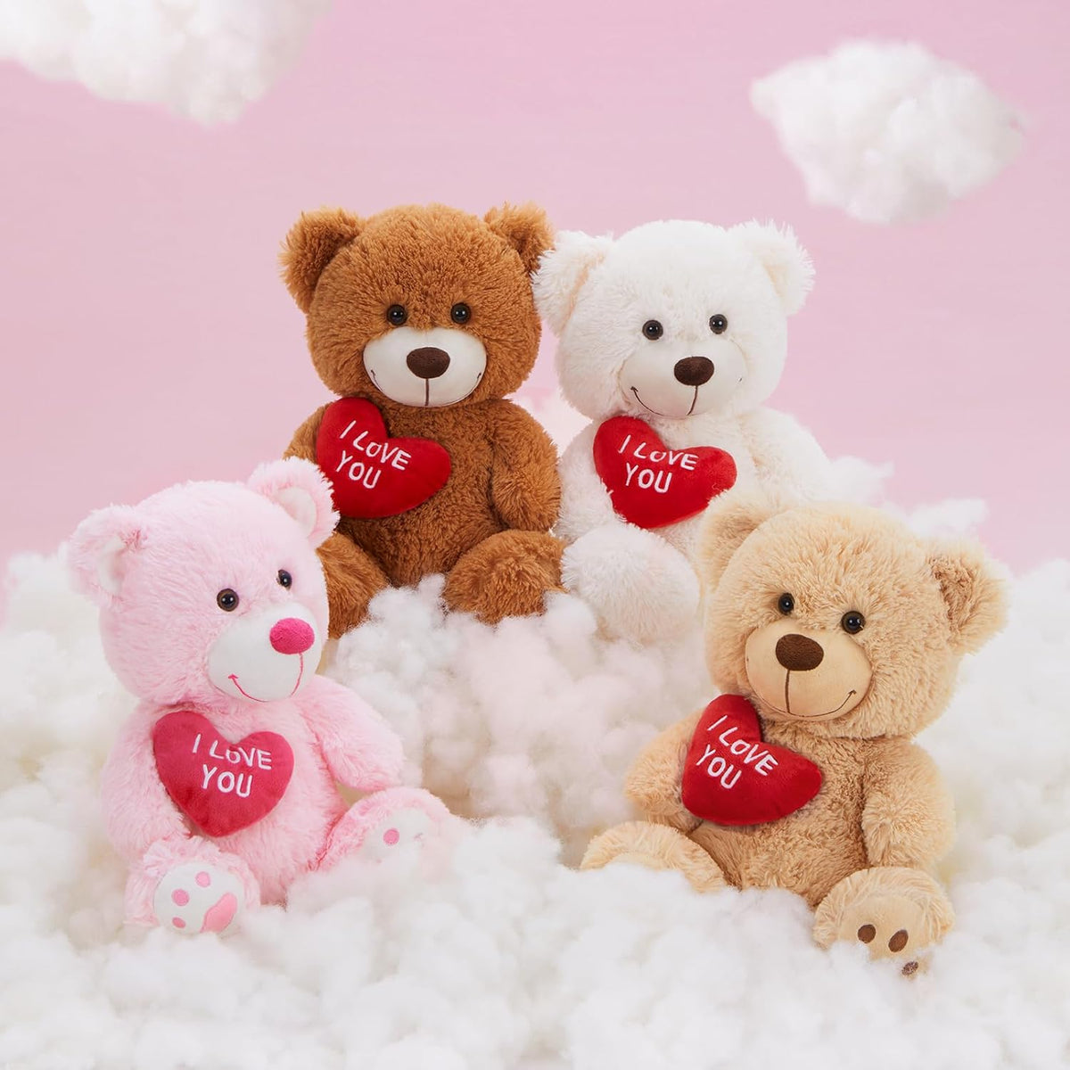MaoGoLan Osito de Peluche Pequeño con Corazón Rojo, 12" Te Amo...