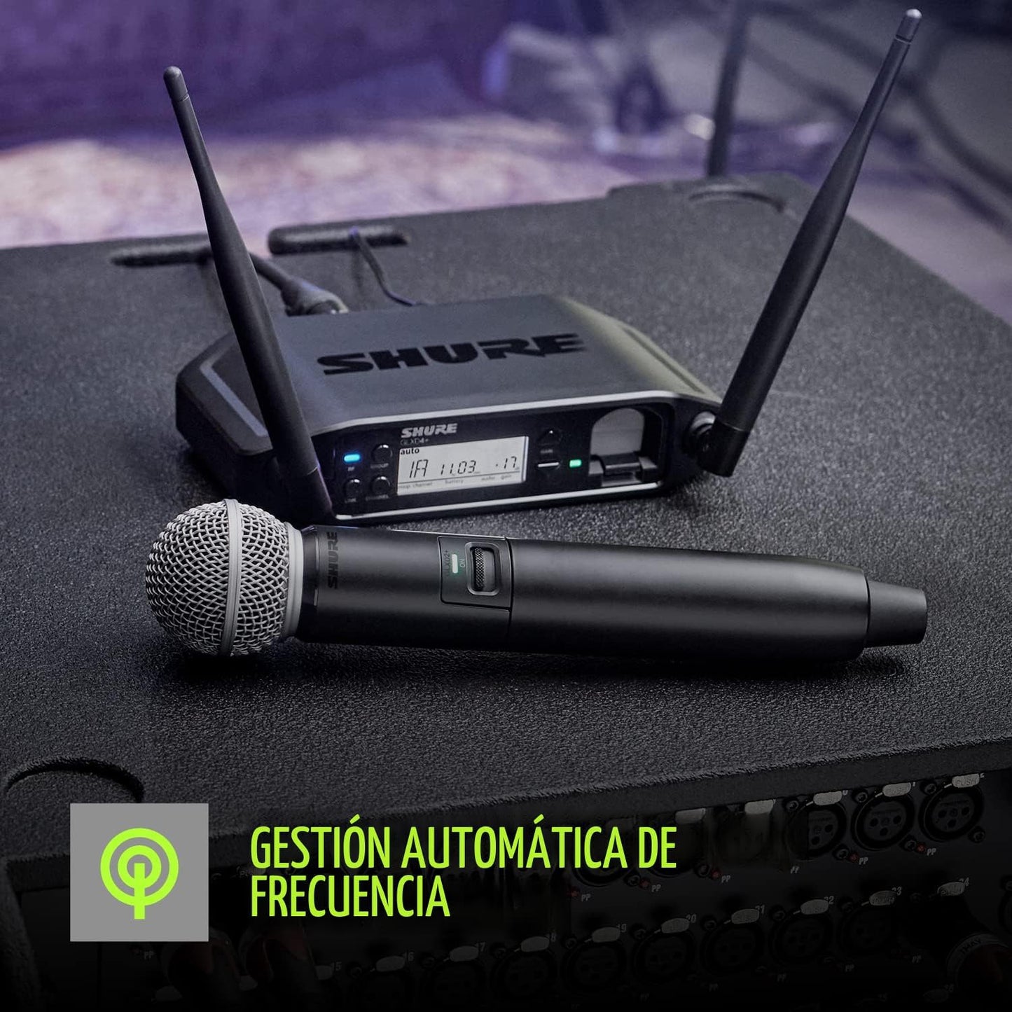 Shure GLXD24R+\/B87A Sistema de micrófono inalámbrico digital profe...