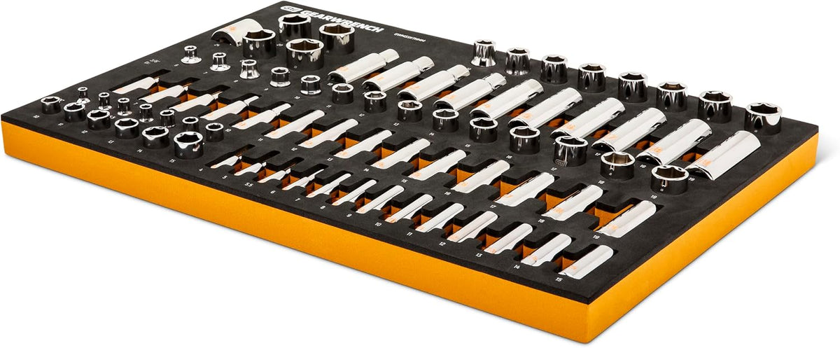 GEARWRENCH 77 piezas 1\/4", 3\/8" y 1\/2" Drive Hi-Viz...