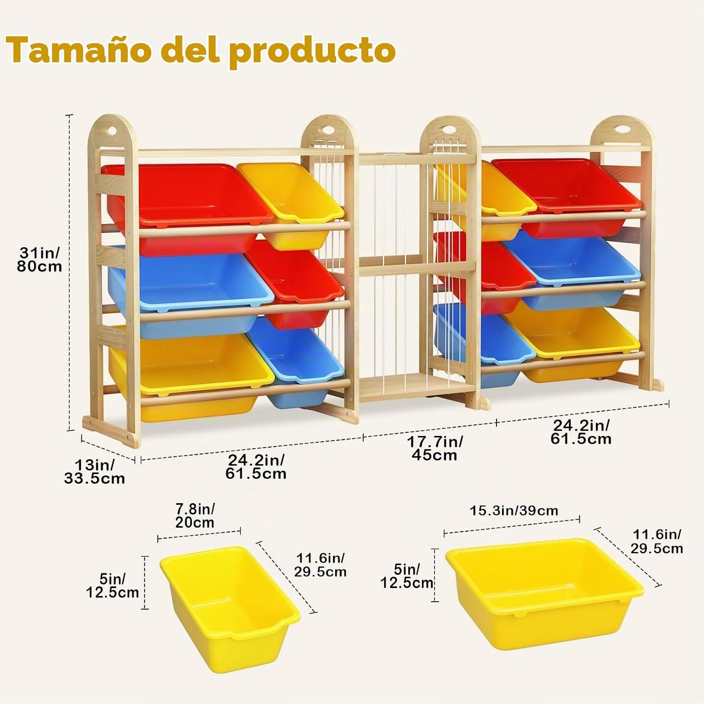 Organizador de almacenamiento de juguetes con almacenamiento de ani...