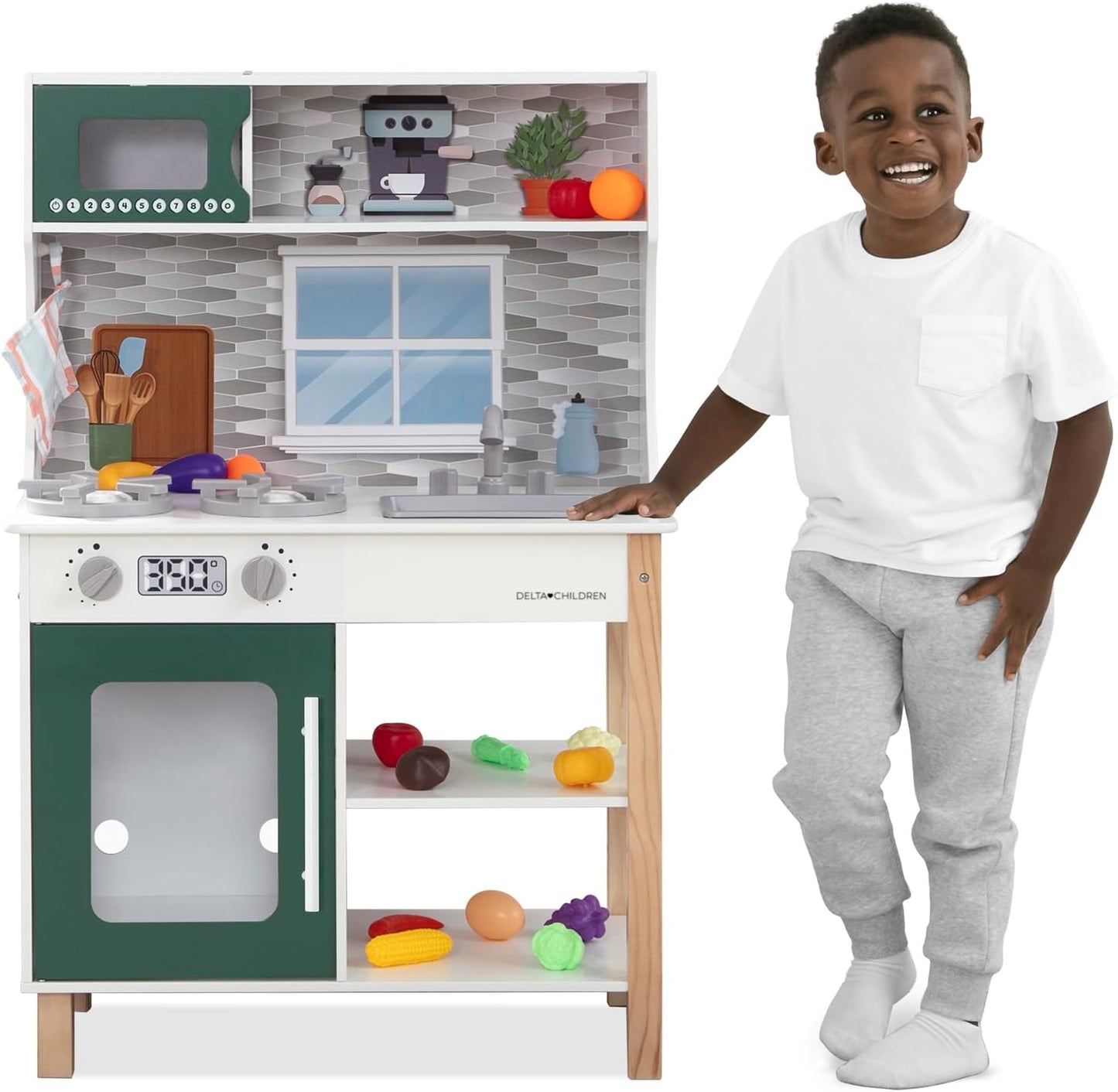 Delta Children Tiny Chef Play Kitchen - Juego de cocina de juguete...