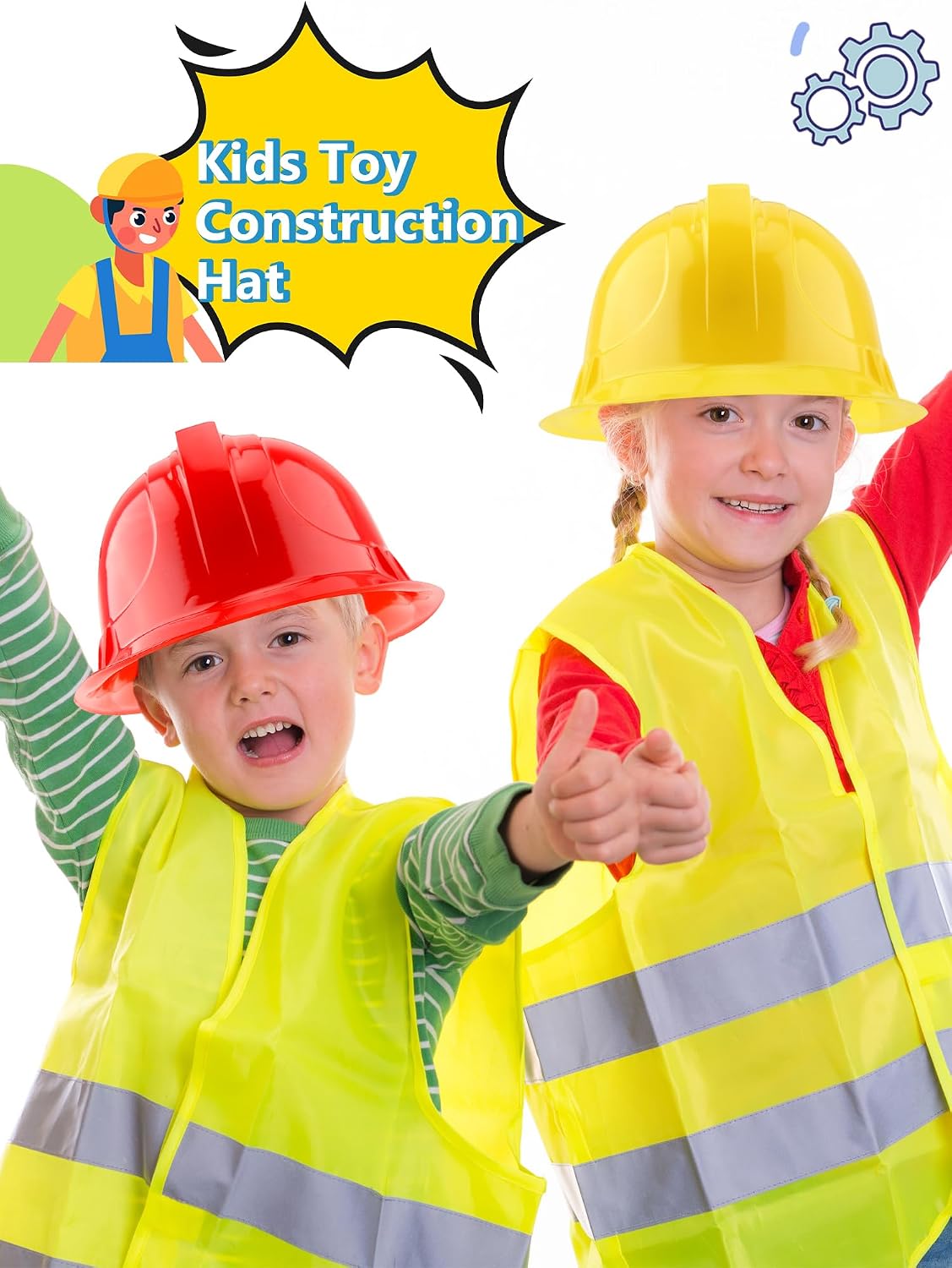 Restroma Paquete de 150 sombreros de construcción de plástico para...