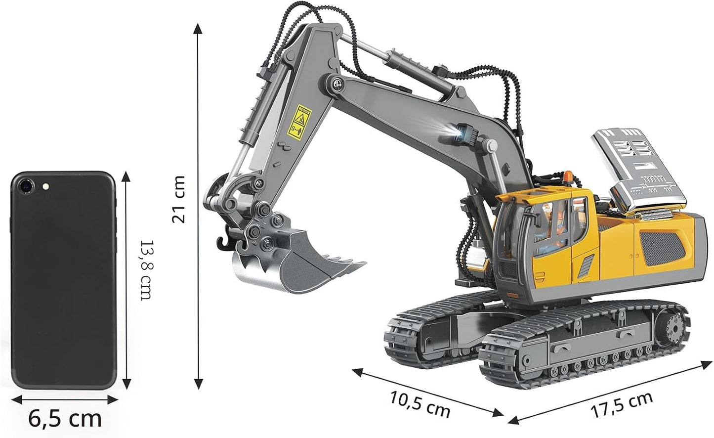 PREPOP Juguete de Excavadora con Control Remoto para niños de 6 a 1...