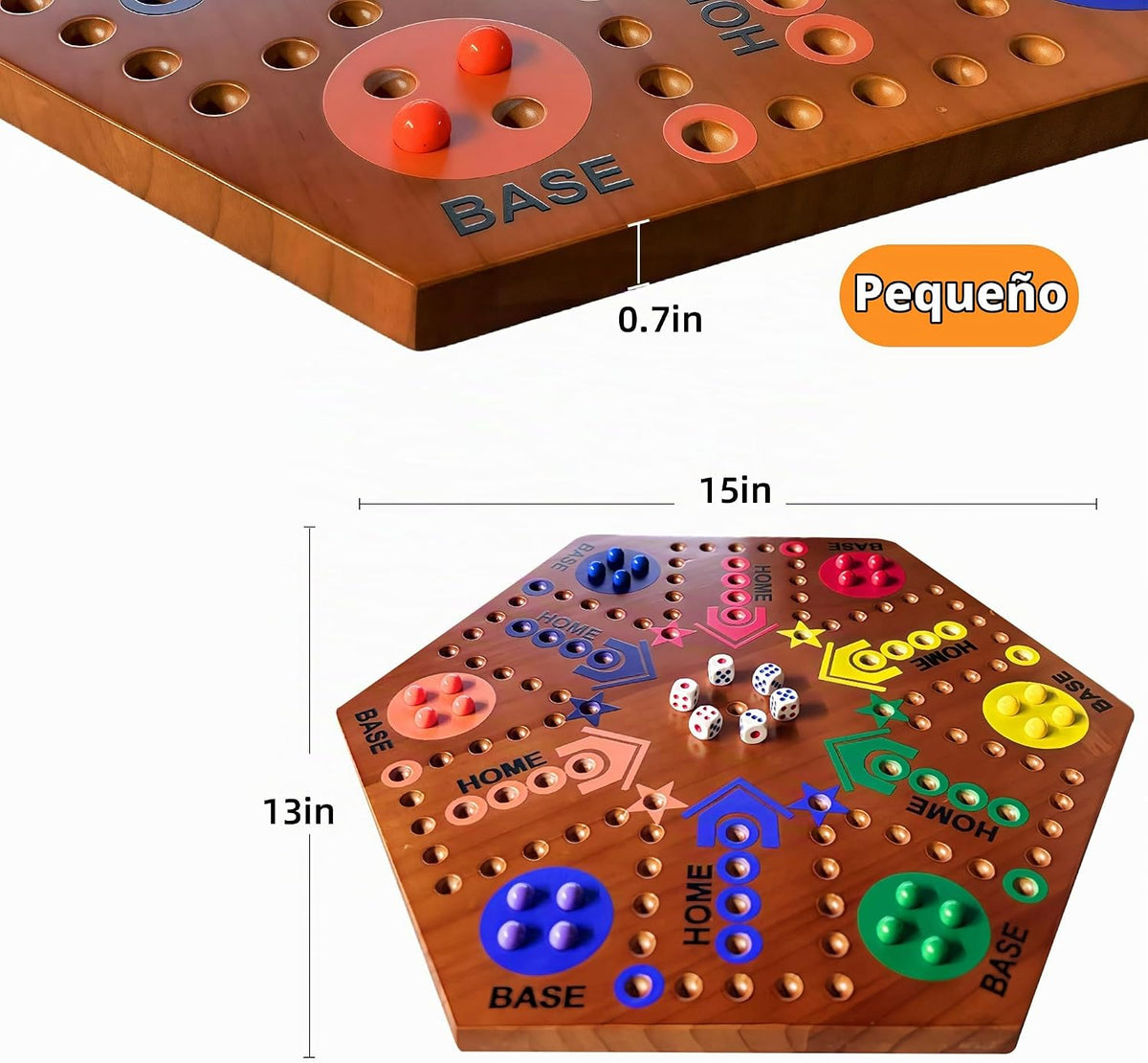 Juego de mesa de madera, juego de mesa original de mármol de doble...