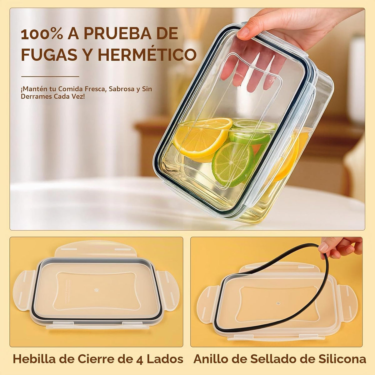 50 PIEZAS Envases de almacenamiento de alimentos más gruesos con ta...