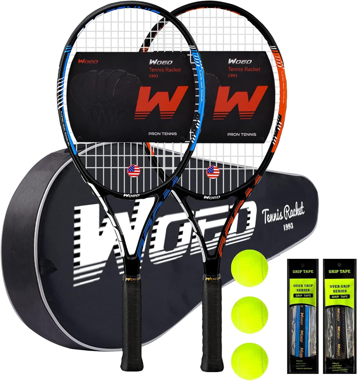 Raqueta de tenis para 2 jugadores adultos, perfecta para principian...