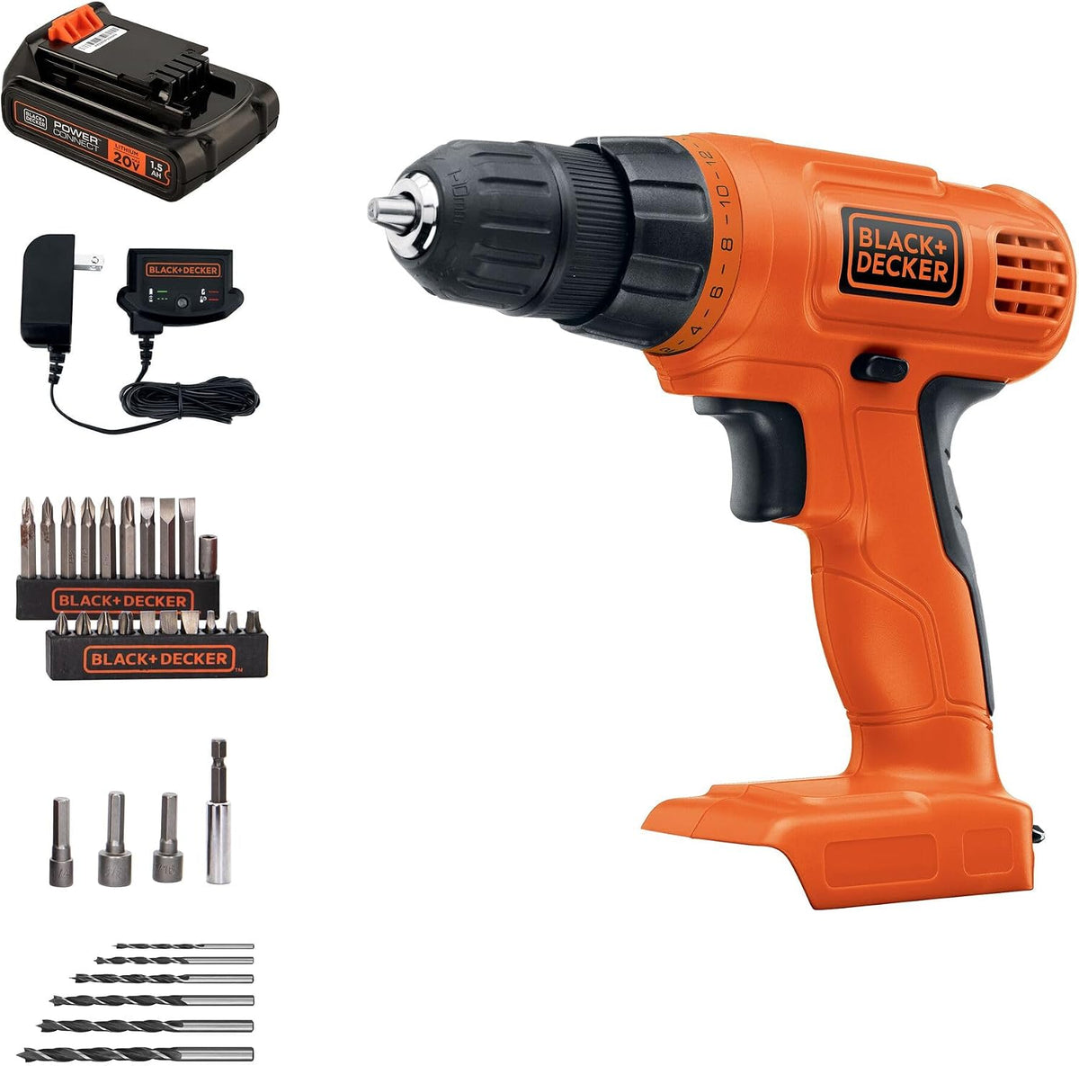 BLACK+DECKER 20 V MAX POWERCONNECT Taladro eléctrico inalámbrico Ta...