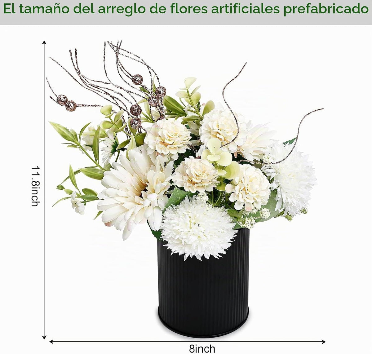 DIYDOFUN Centros de mesa para fiestas, juego de 6 arreglos florales...