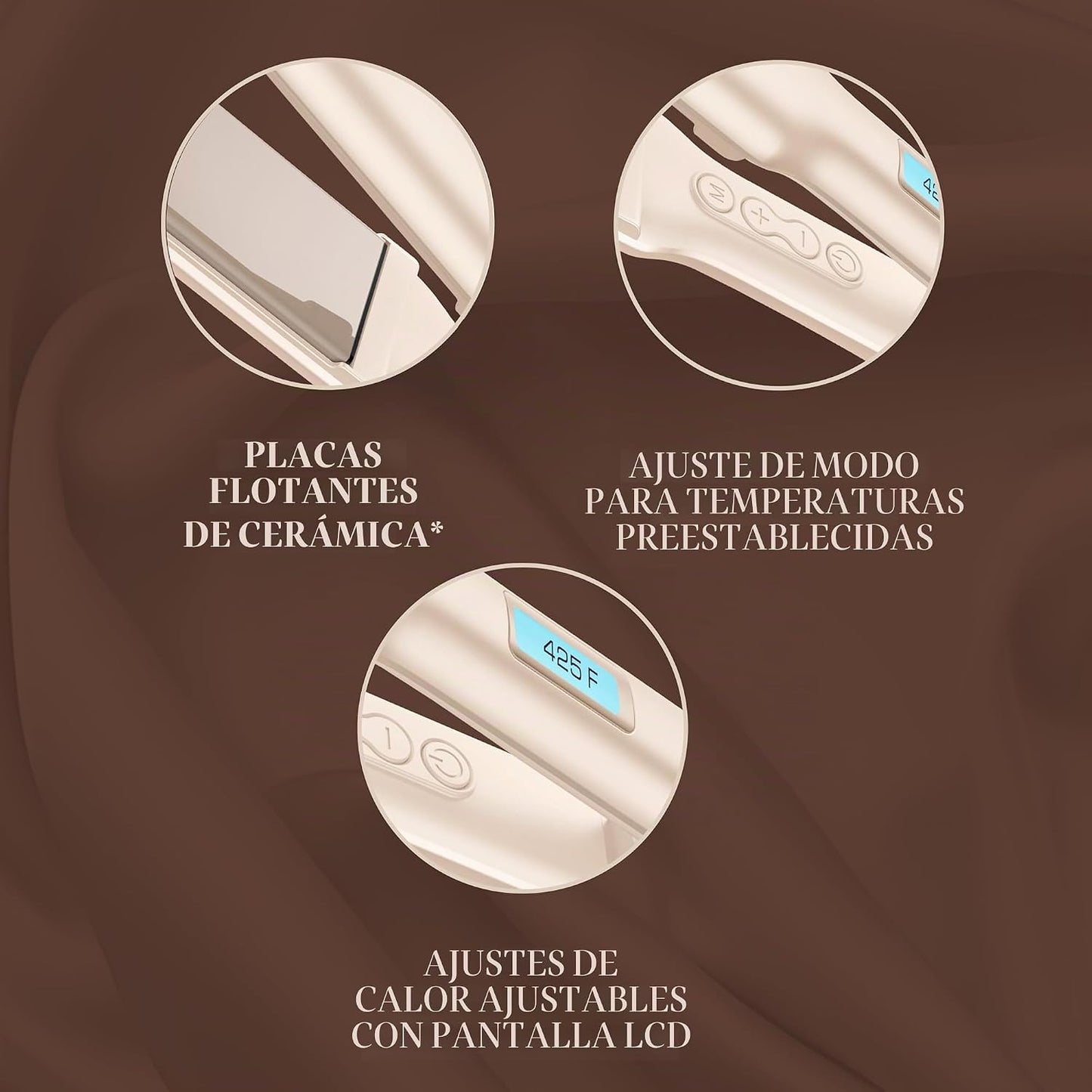 CHI - Plancha de peluquería de cerámica digital original, 1.5 pulga...