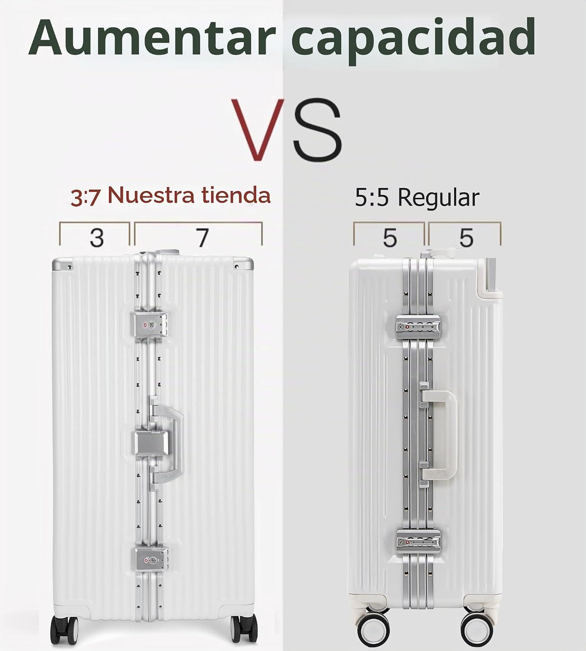 feilario Equipaje sin cremallera a cuadros con marco de aluminio sú...