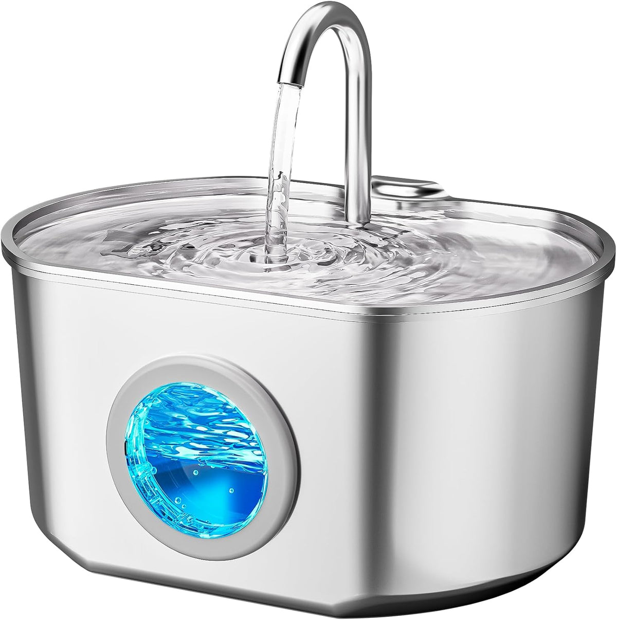 Fuente de agua para gatos de acero inoxidable: Fuente para gatos de...