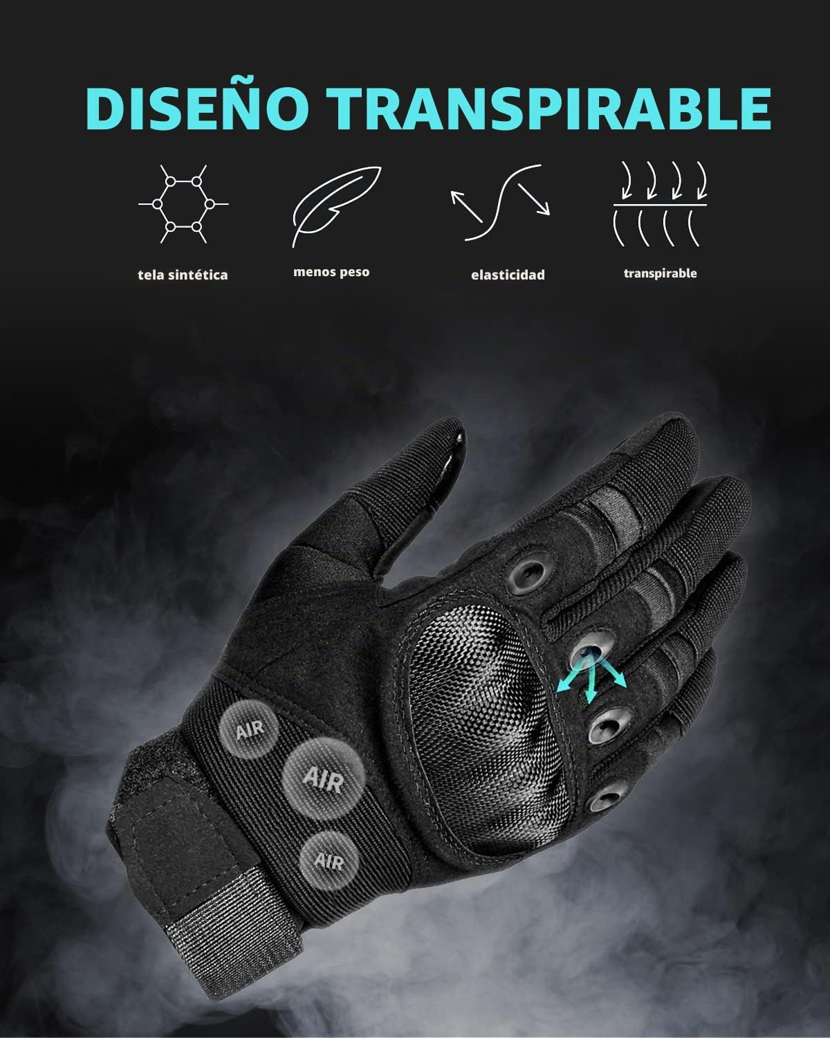 Liovoras Guantes tácticos para hombres, guantes de tiro y motocicle...