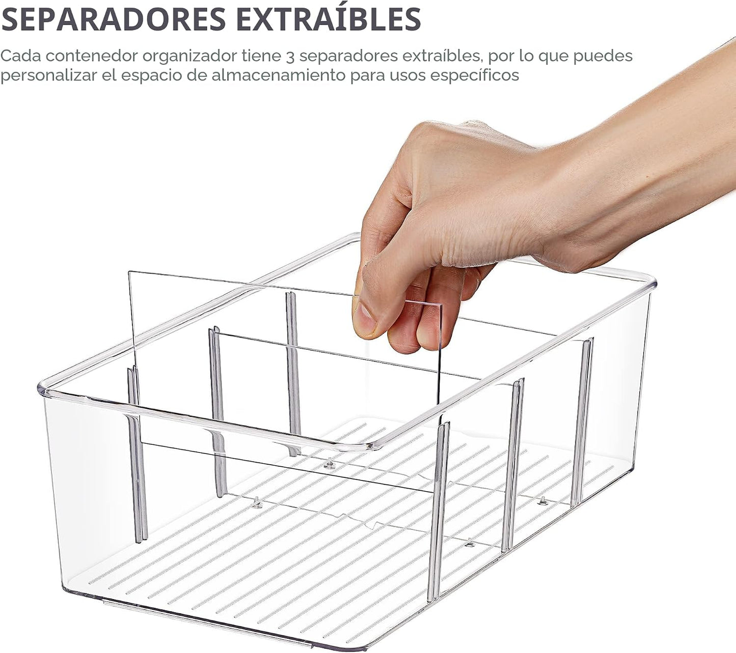 Vtopmart Paquete de 4 cubos organizadores de almacenamiento de alim...