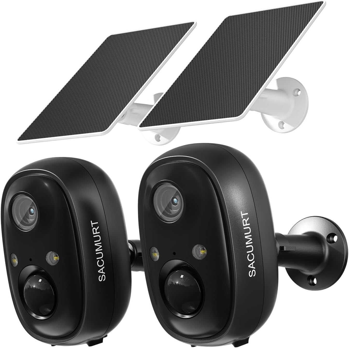 SACUMURT Cámaras de seguridad solares inalámbricas para exteriores,...