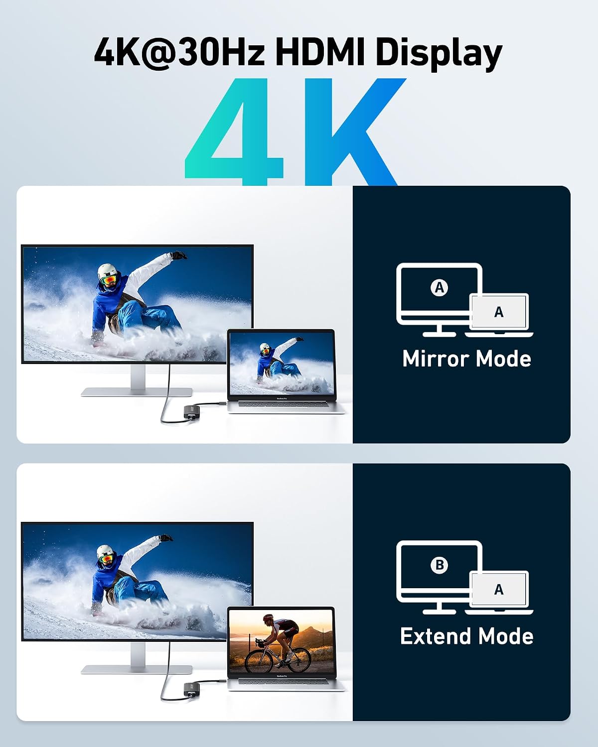 Acer USB C Hub, Dock USB-C a HDMI 7 en 1, 2 USBA 3.1 GEN1 y puerto...
