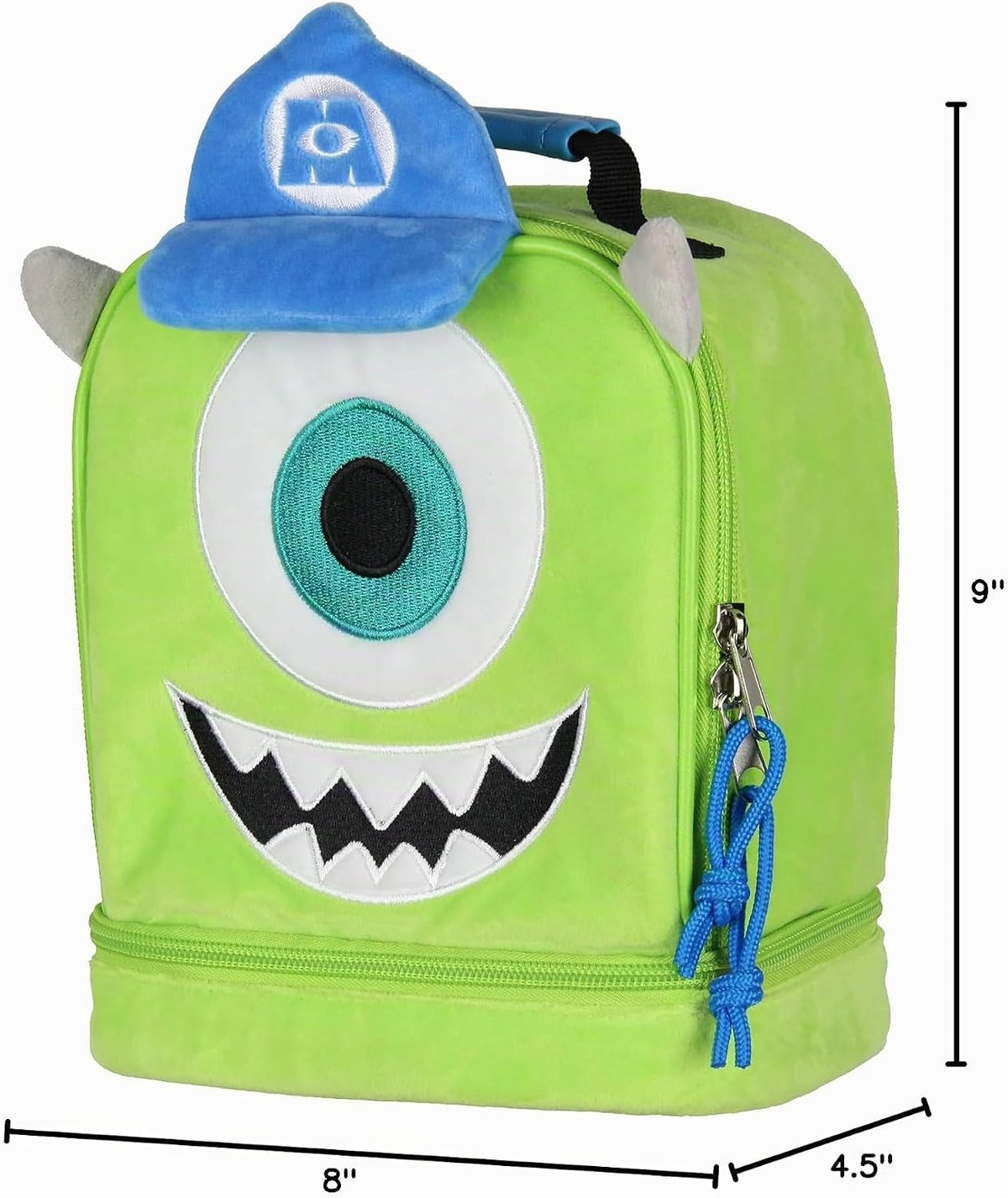 Disney Monsters Inc - Fiambrera de Mike Wazowski de felpa bordada c...