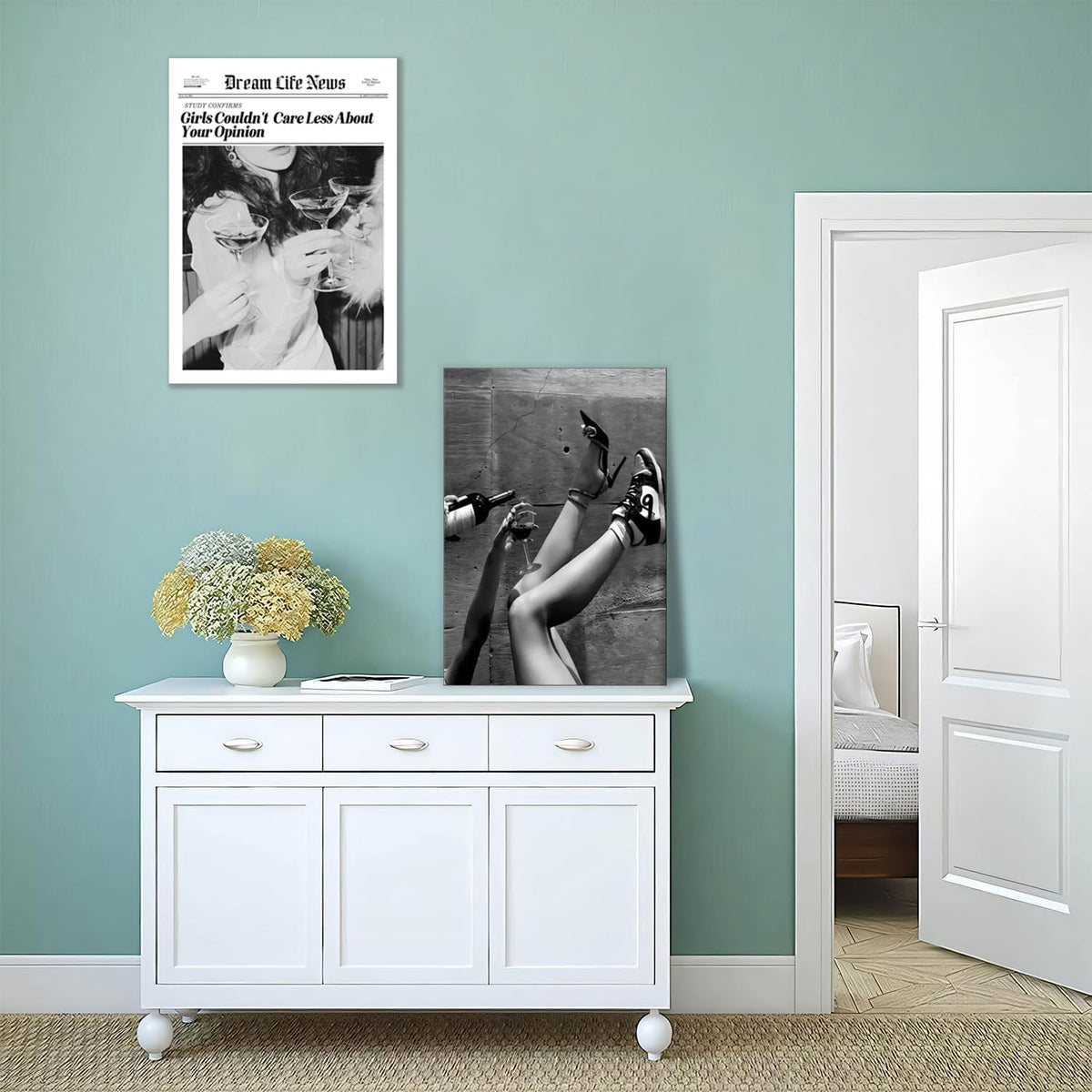 Trendy The New York Times Arte de Pared 16x24 pulgadas Enmarcado Bl...