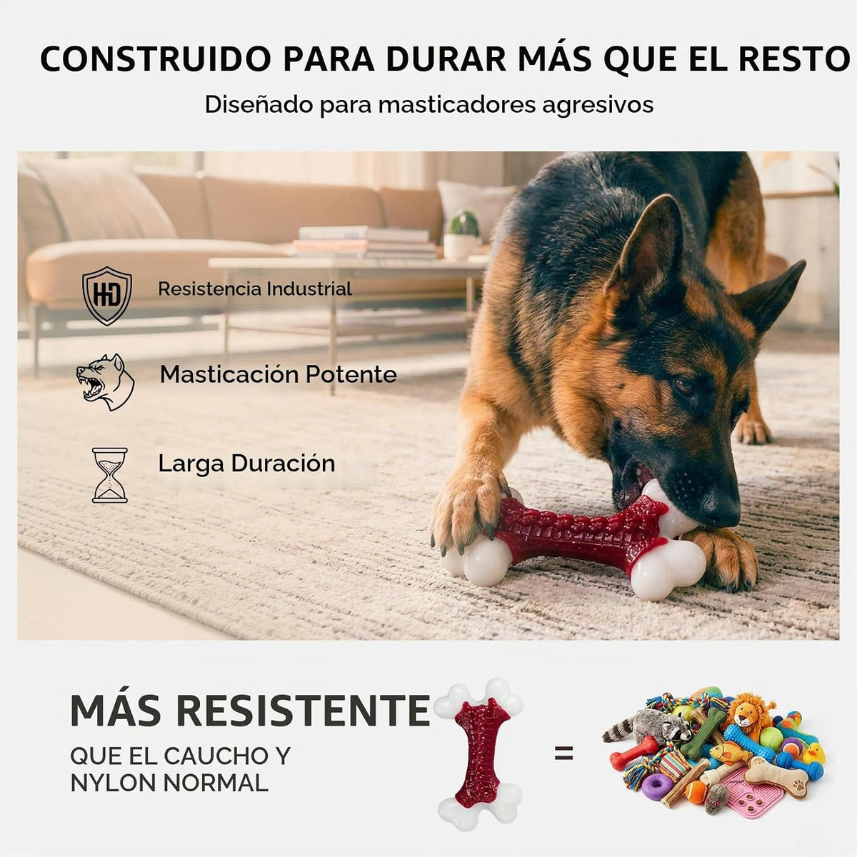 Kseroo - Juguetes resistentes para perros de raza grande que son ma...
