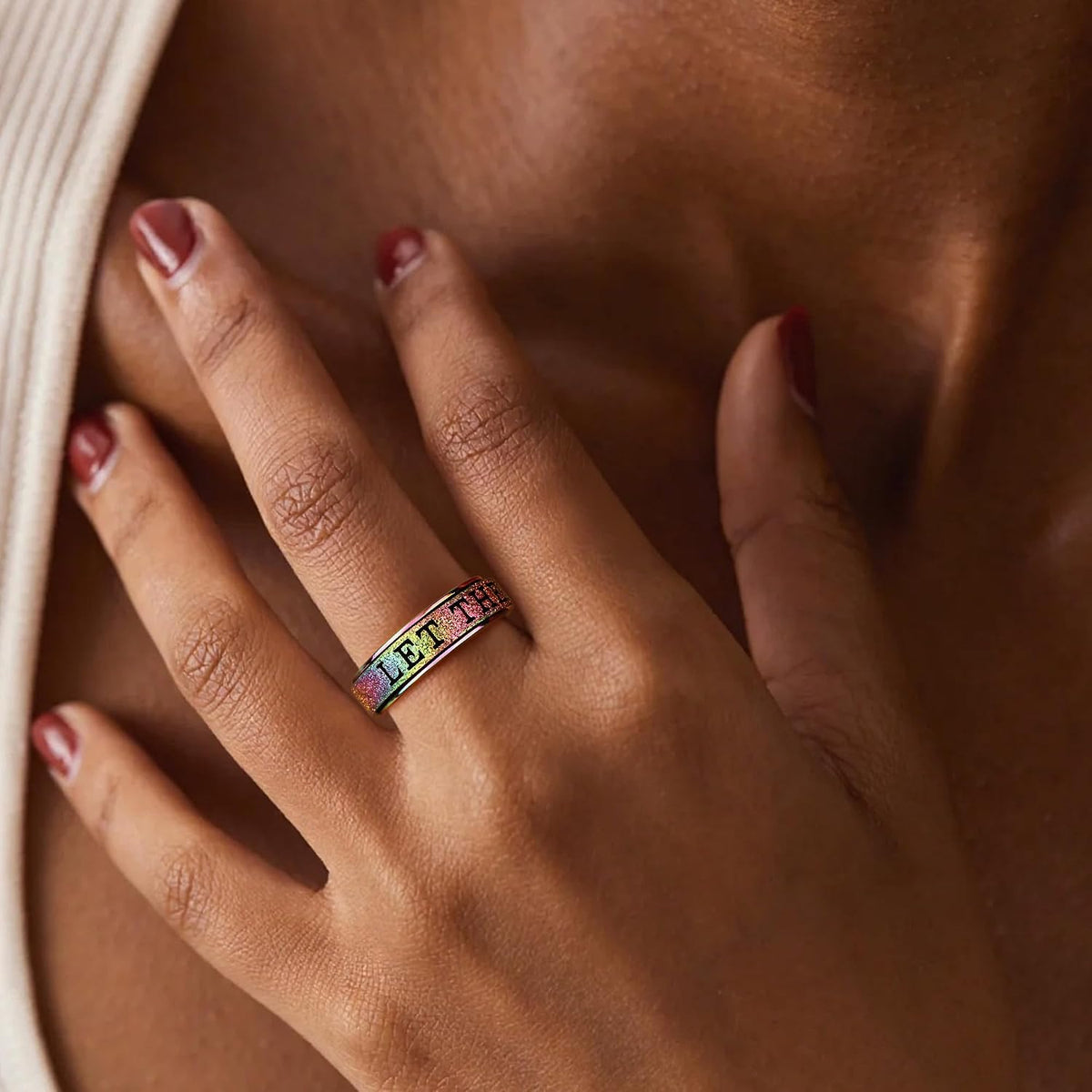Juguetes Fidget Anillo de Ansiedad para Adultos para Mujeres: Fidge...