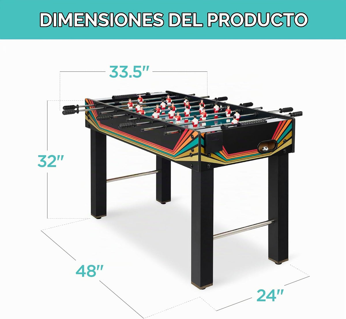 Best Choice Products Mesa de futbolín para niños y adultos, mesa de...