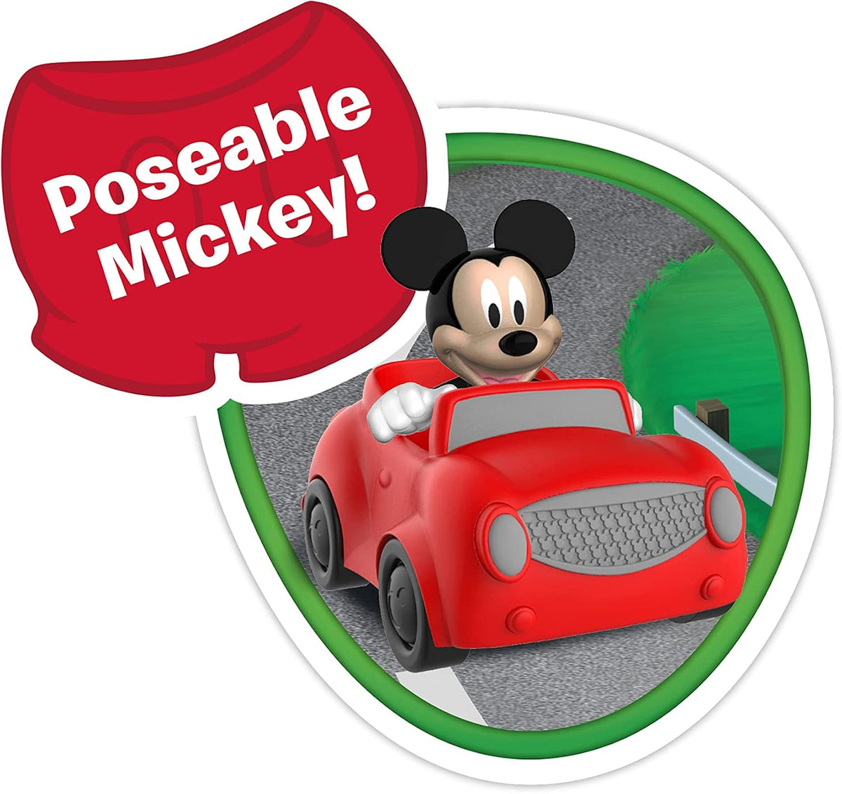 Disney Junior Mickey Daily Driver Figura posable con coche