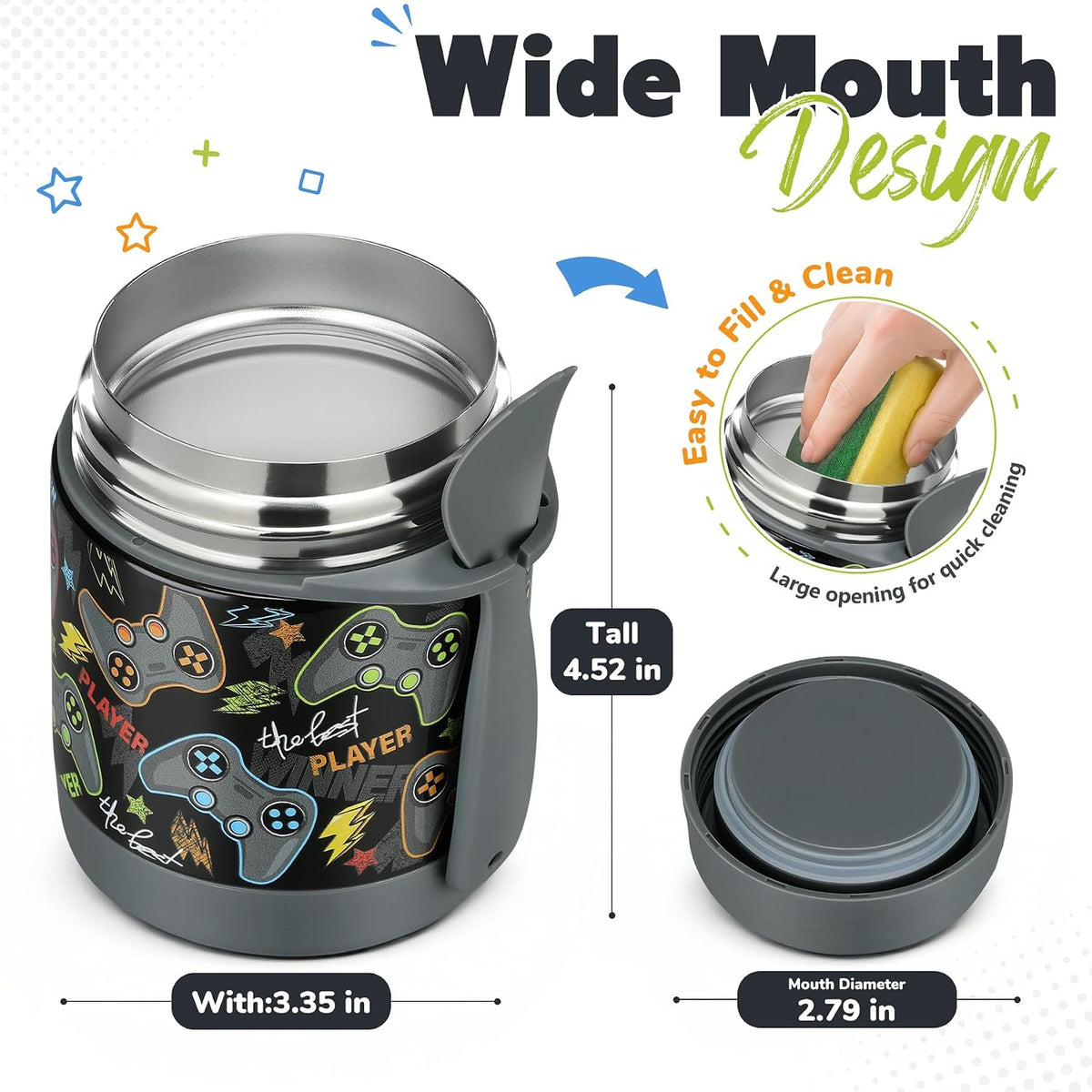 Thermo de 300 ml para sopa de alimentos calientes para niños, tarro...