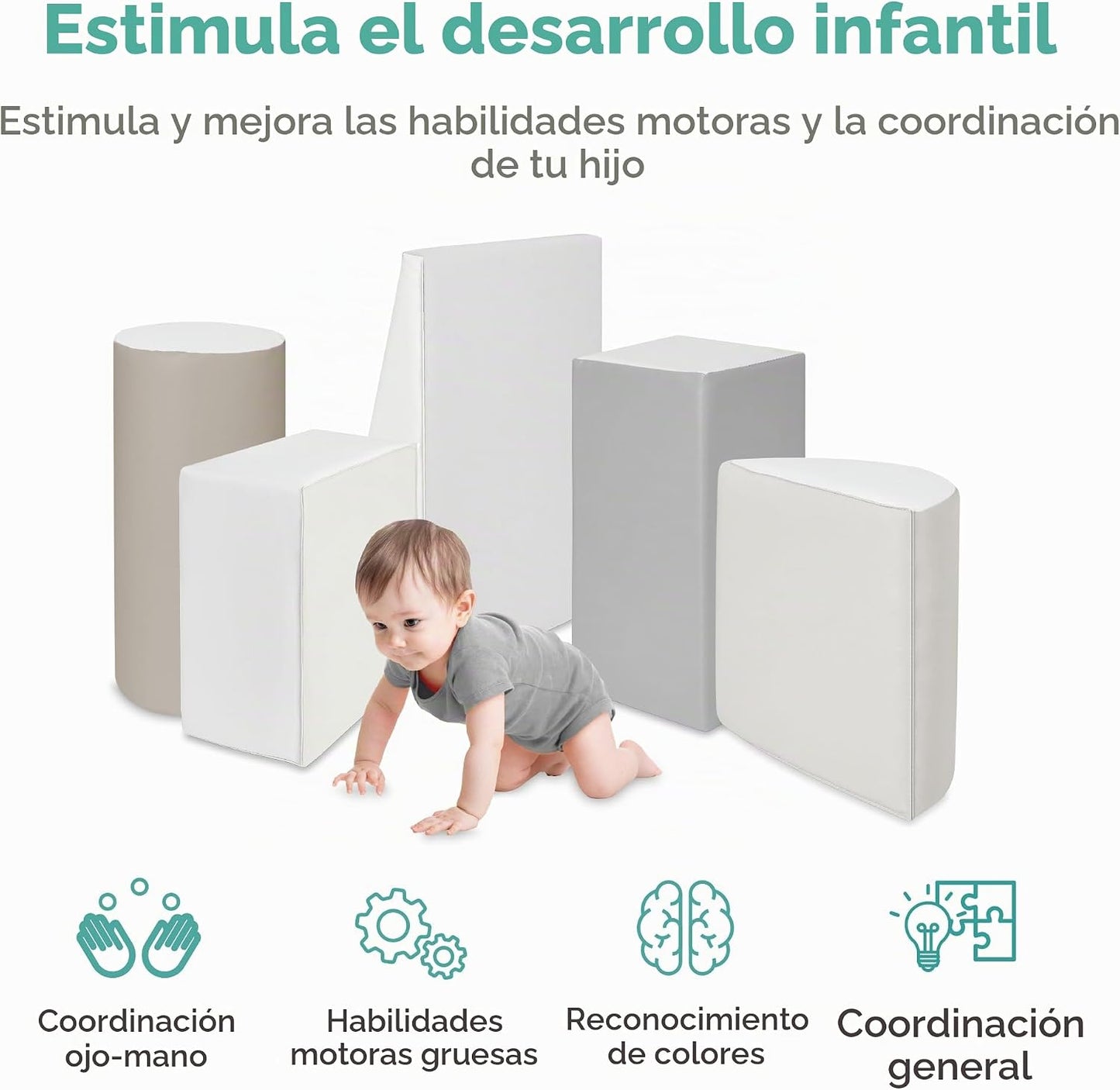 Best Choice Products Bloques de escalada de espuma suave para niños...