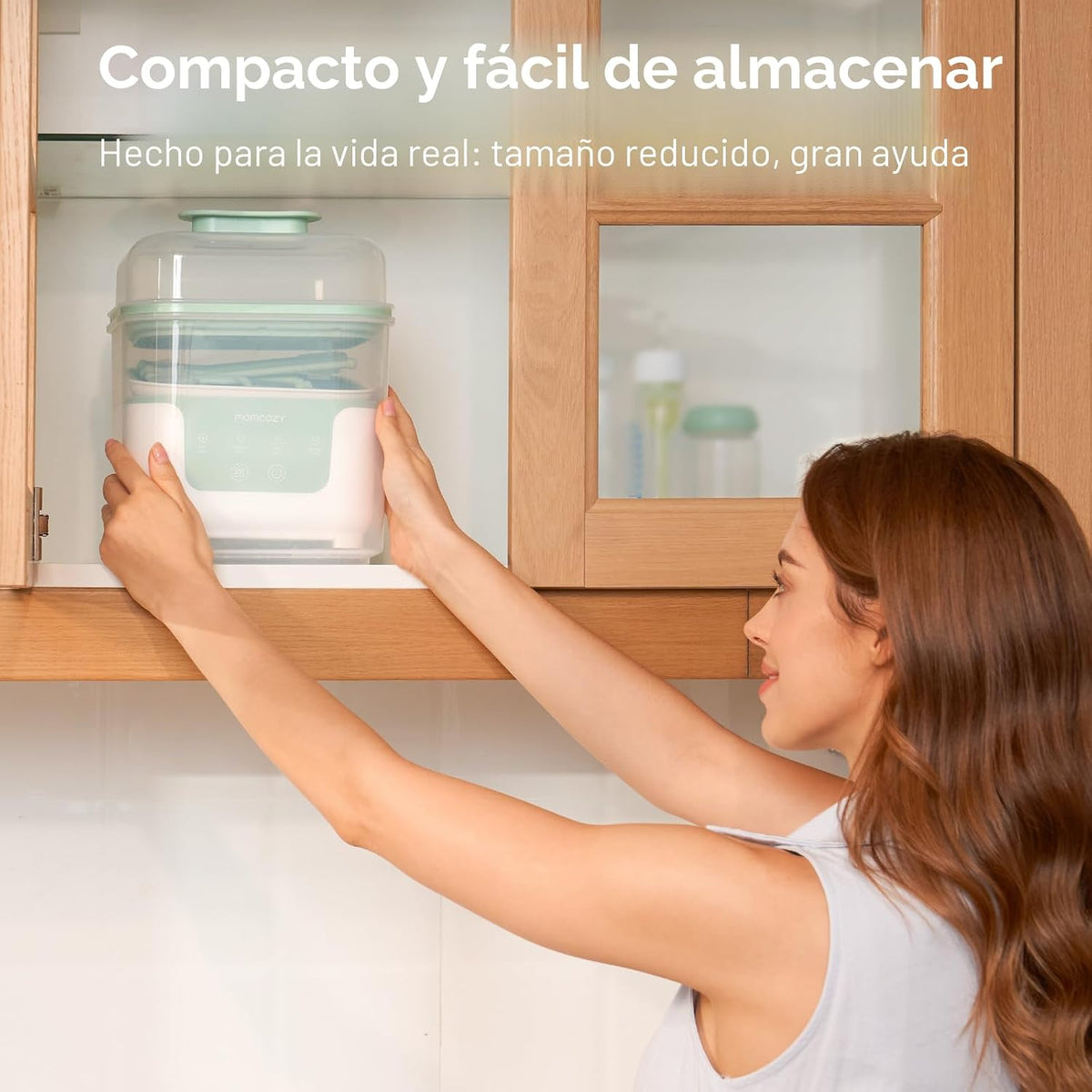 Momcozy Nuevo esterilizador y secadora de botellas compactas 4 en 1...
