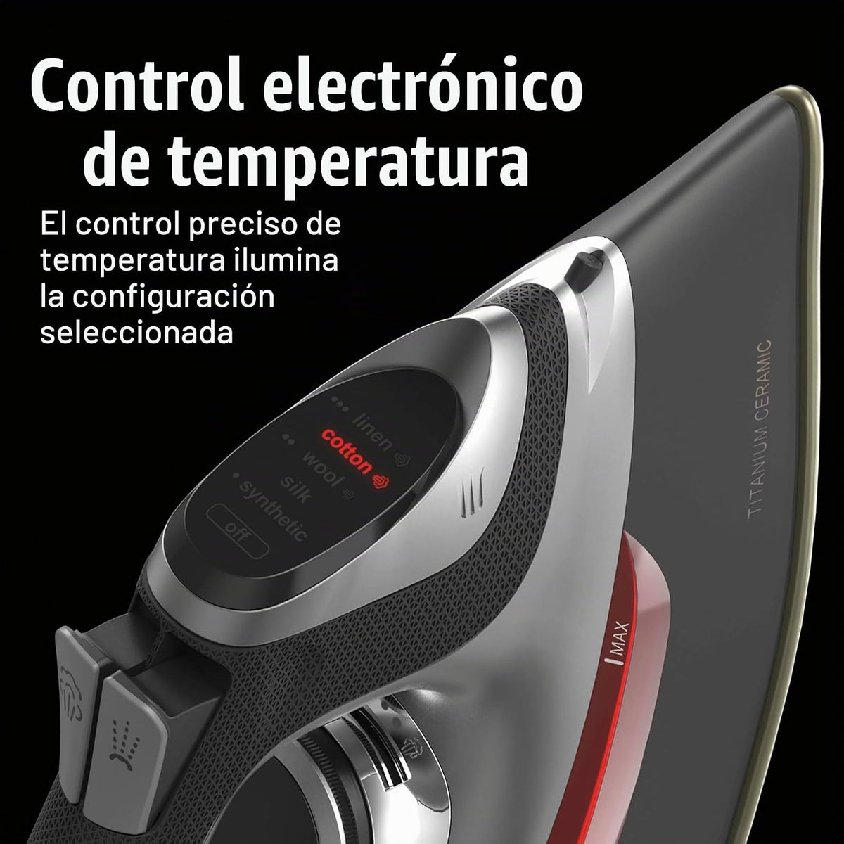 Plancha de vapor procesional CHI - 1700 varios con suela de cerámic...