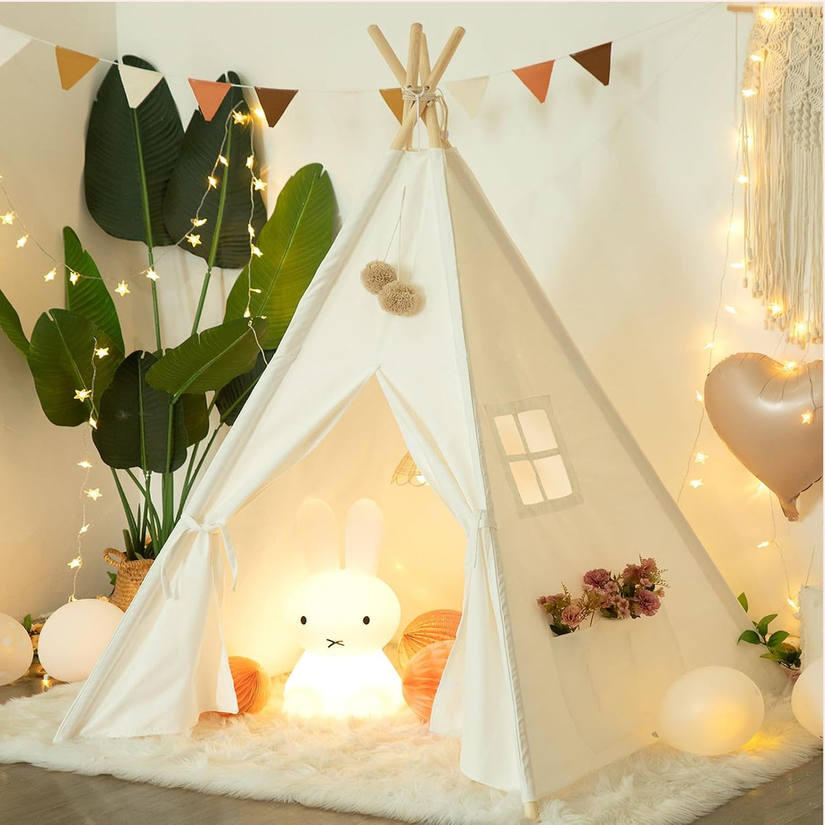 RongFa Tienda de campaña tipi para niños, tienda de campaña portáti...