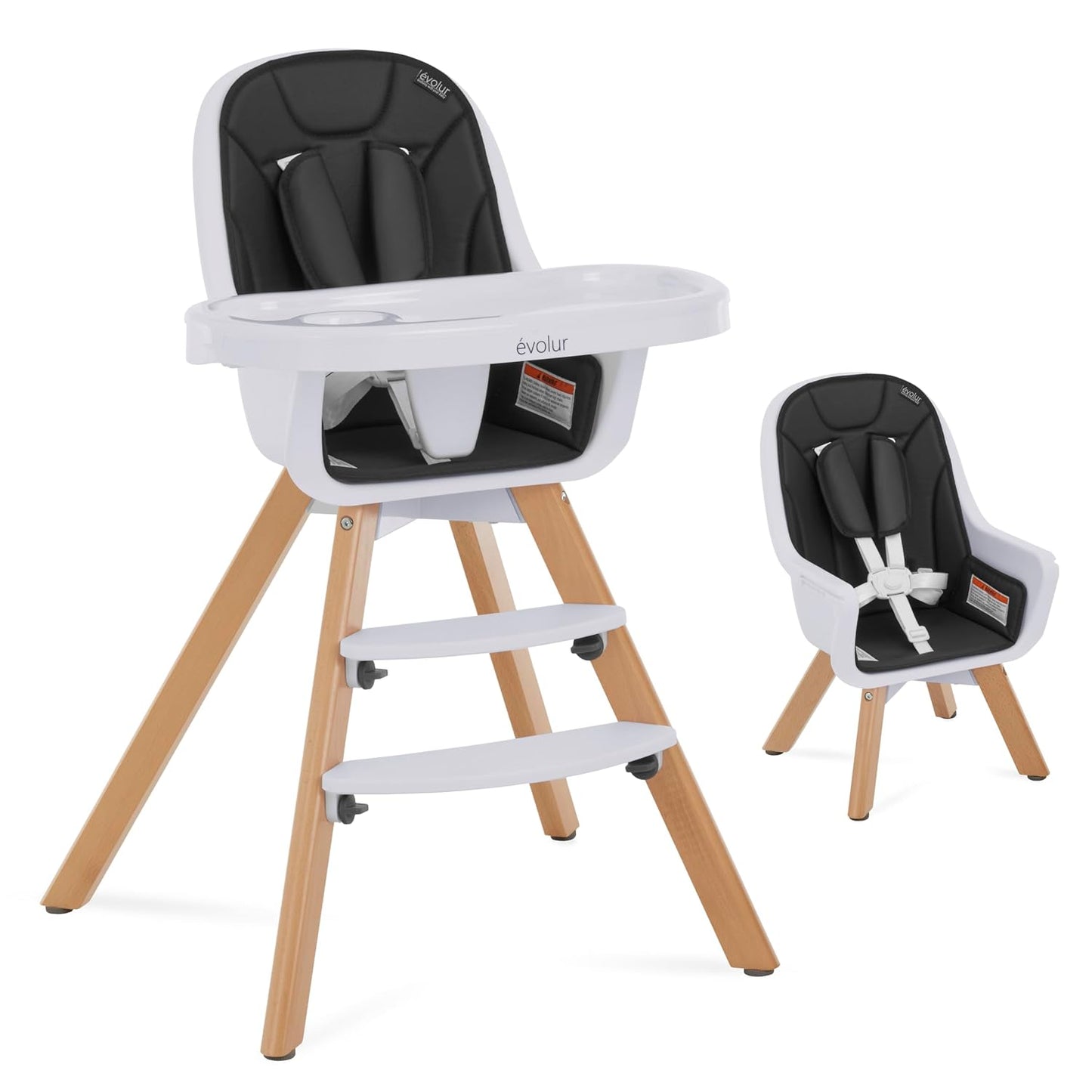 Evolur Zoodle - Silla alta 2 en 1 para bebé y niño pequeño, silla a...