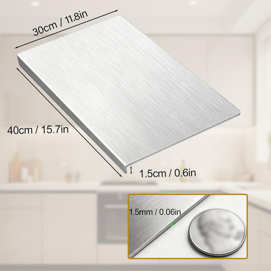 Tabla de cortar de acero inoxidable 304 para cocina, apta para lava...