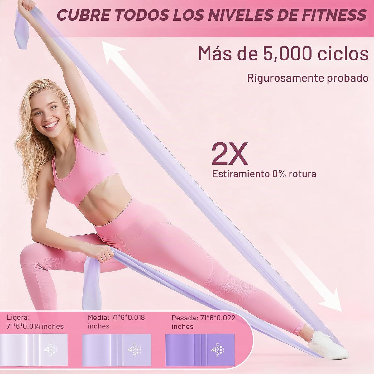 NANATI Kit de pilates, kit de entrenamiento de pilates en casa para...