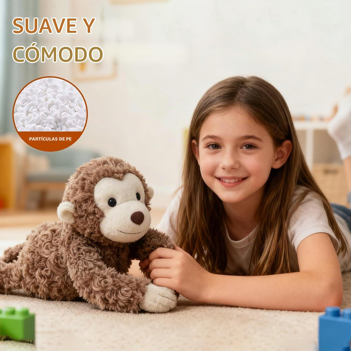 TYOMXA Lindo mono de peluche de 14 pulgadas y 7 onzas, juguete de a...