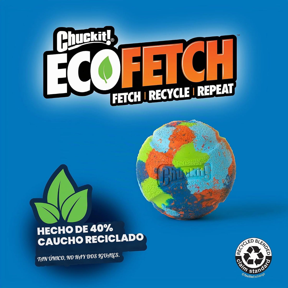 Chuckit! Bola de perro EcoFetch de edición limitada, mediana (6.35...