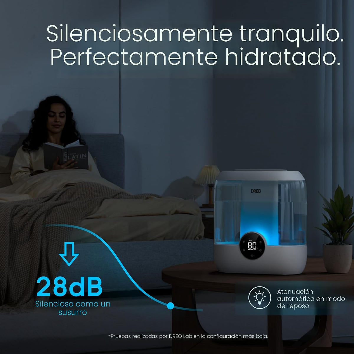 Dreo Humidificadores de llenado superior de 6 L para dormitorio, ti...