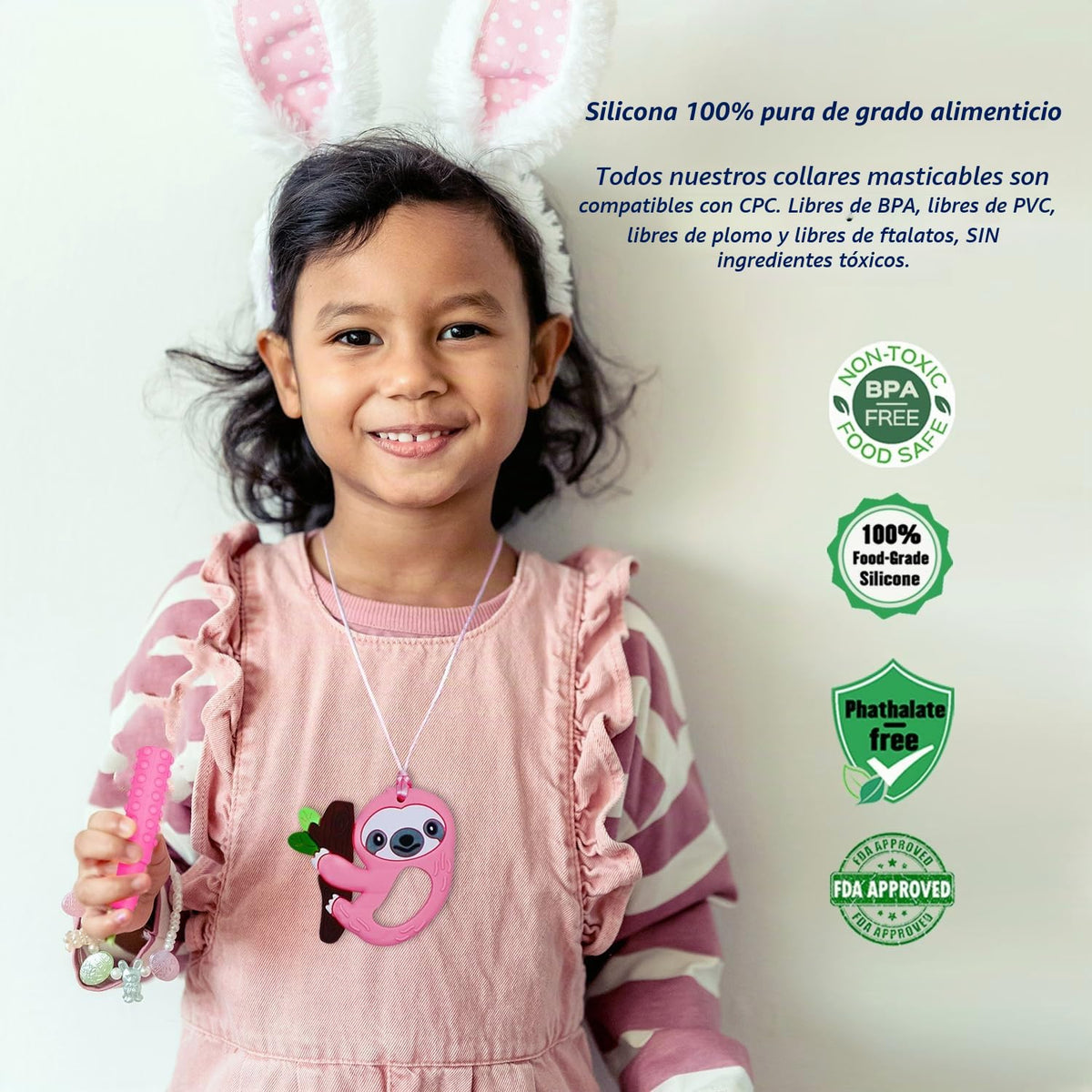 Collares Masticables Juguetes Sensoriales de Estimulación para Niño...