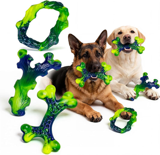 Frienhund Paquete de 6 juguetes indestructibles para perros para ra...